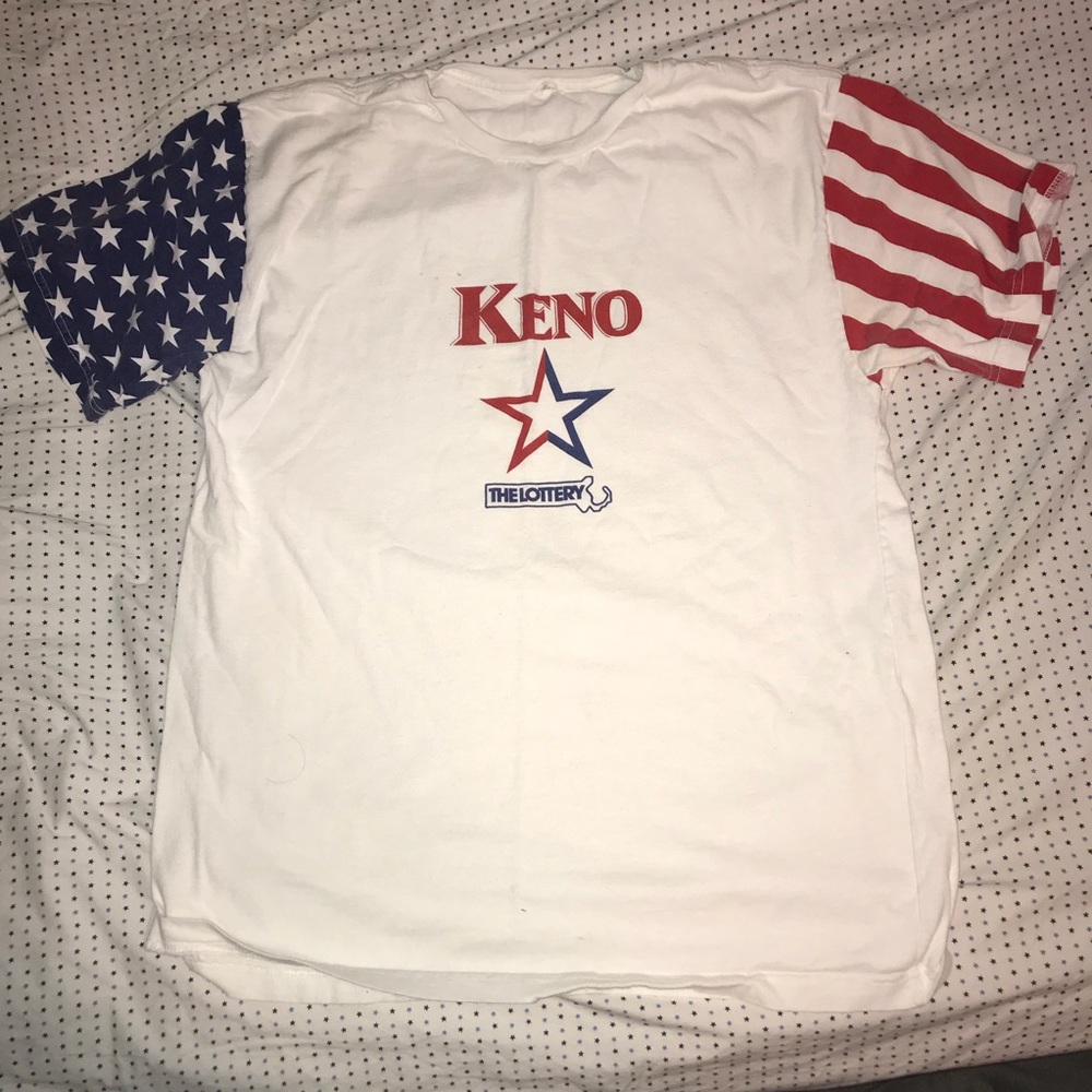 Keno Mass State Lottery w/ American Flag Sleeves